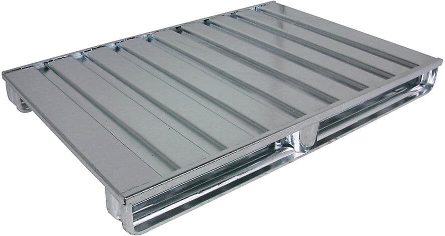 Stahlflachpalette, LxB 1200 x 1000 mm, Traglast 1500 kg, verzinkt Heson