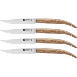 Zwilling Steak Messer 4er-Set, Holm Oak, 100 mm, Besteck, Braun