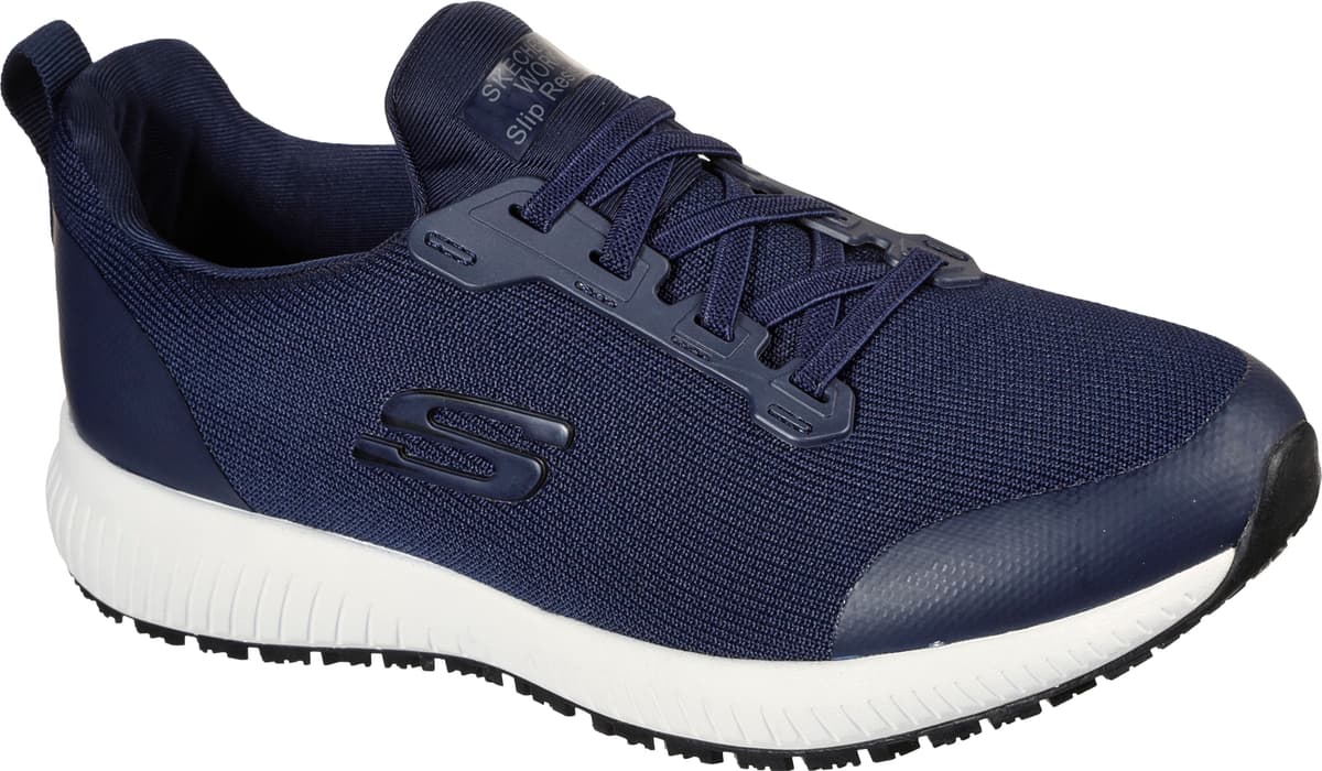Berufsschuh SKECHERS "SQUAD SR" Gr. 39, blau (navy), 39, Synthetik, Textil, Schuhe, Berufsschuh, Sneaker für Gastronomie & Pflege mit gepolstertem Schaftrand navy 39