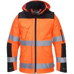 Warnschutz Winterjacke 3in1 "C469" Pro - M - orange/schwarz
