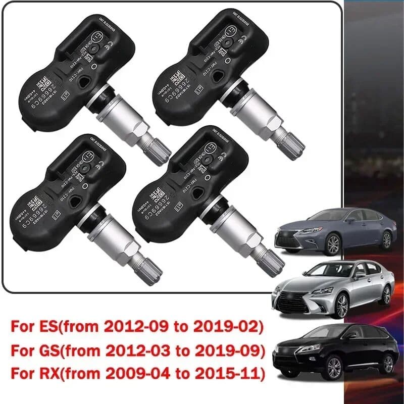 GANGLE 4PCS For Lexus ES250 ES300 ES350 2012-2019 RX350 2009-2015 Tire Pressure Sensor Monitoring Sensor TPMS Sensor 433MHz PMV-C210