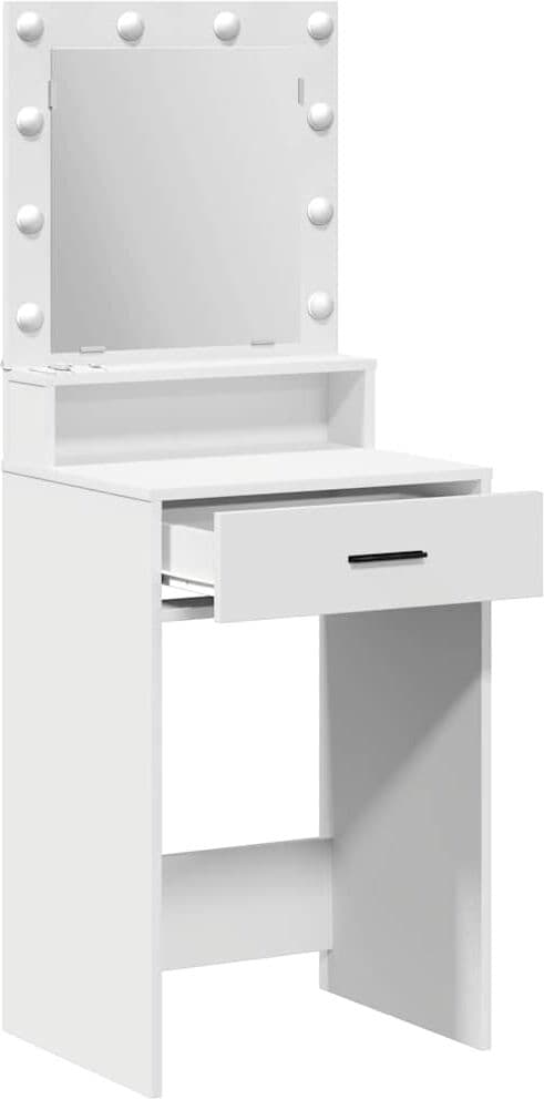 vidaXL Table de Toilette Blanc 50 x 41 x 135 cm Bois d'ingénierie