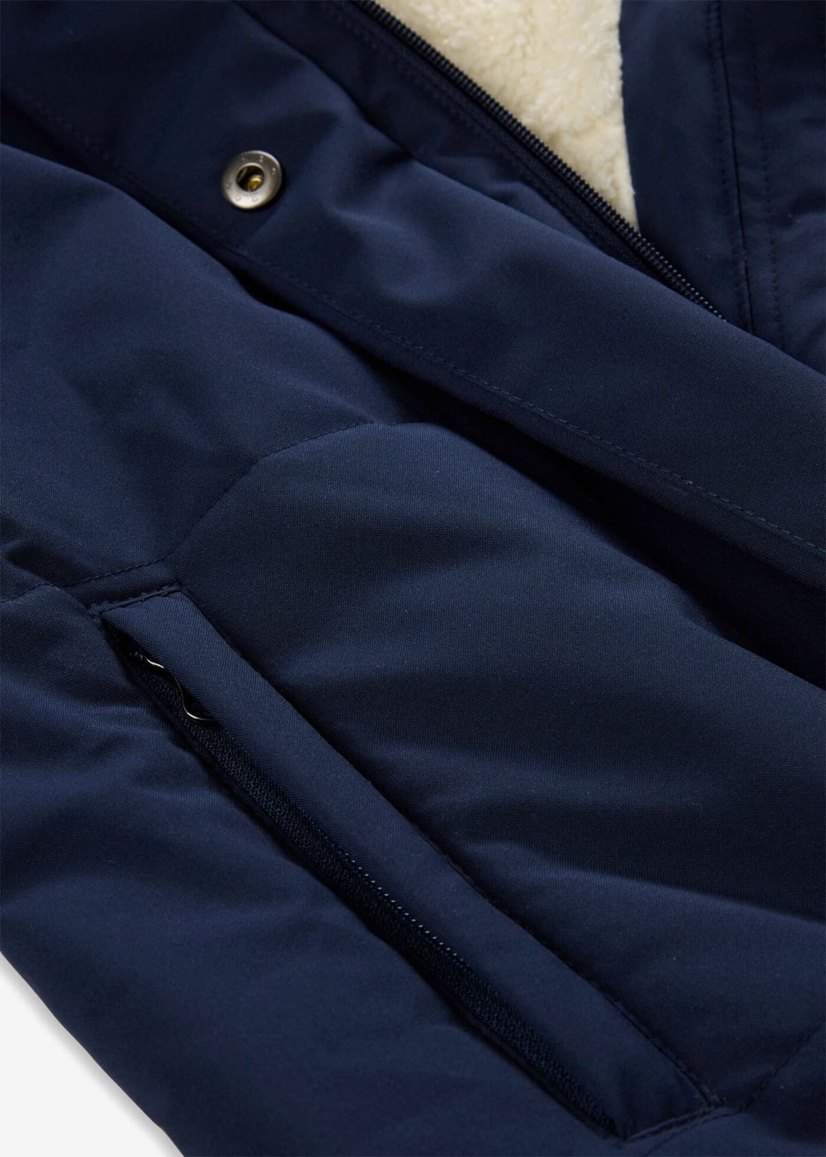 Umstandsmantel BONPRIX, Damen, Gr. 38, blau (dunkelblau, beige), Obermaterial: 100% Polyester. Futter: 100% Polyester. Wattierung: 100% Polyester, lässig geschnitten, Mäntel Umstandsmantel, mit Trageeinsatz für das Baby, regen- und windabweisend