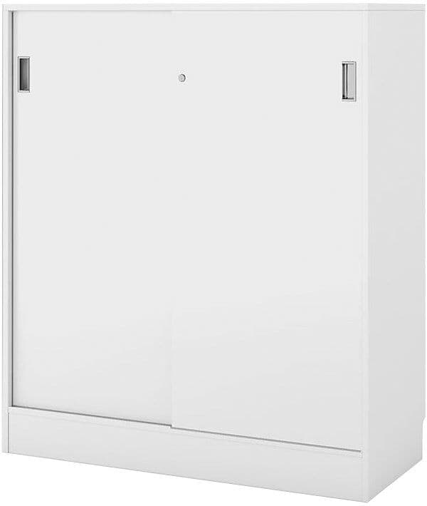 kaiserkraft Schrank Chicago, mit Schiebetüren, Schrank Chicago, BxTxH 1215 x 400 x 1353 mm, weiß/weiß