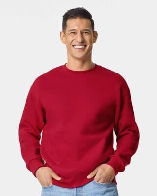 Gildan G190 Hammer Maxweight Crewneck Sweatshirt in Cherry Red size 2XL   75% us cotton, 25% recycled polyester