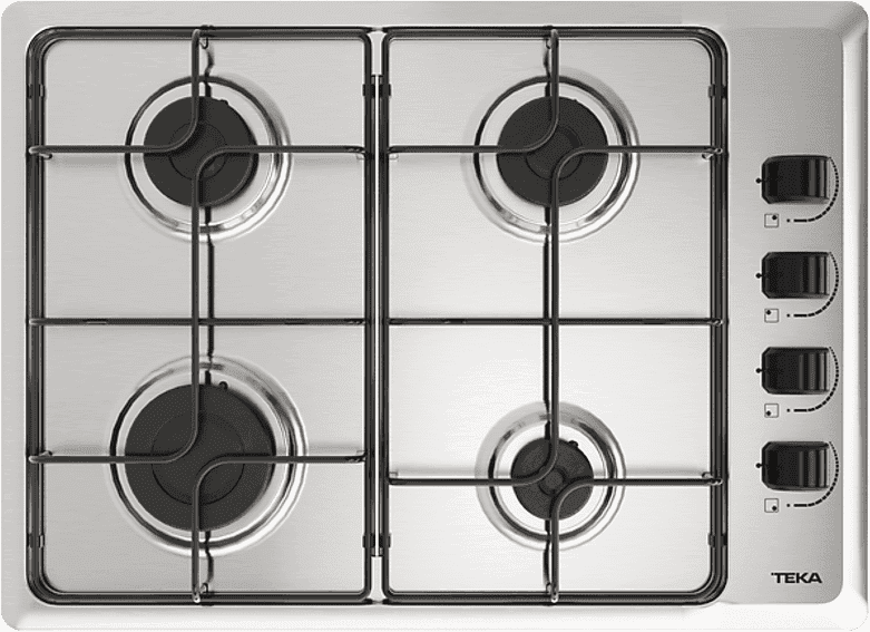 REACONDICIONADO Seminuevo Muy bueno Placa de gas - Teka HLX 540, 4 zonas, Gas butano, Integrable, 60 cm, Acero inoxidable