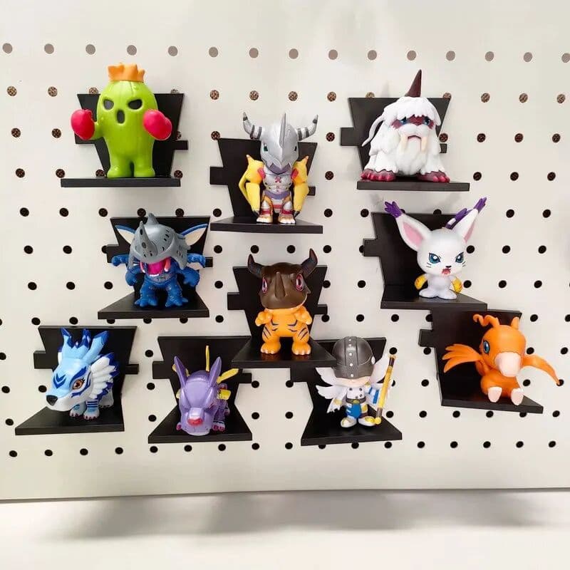 Bandai 10pcs Digimon Fridge Magnets Anime Periphery Agumon Tailmon Decorative Model Desktop Ornament Cartoon Toys Collectible Fun Gifts