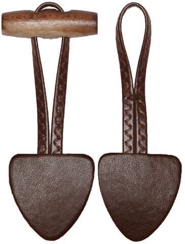 buttinette Knebelknopf-Verschlüsse "dunkelbraun", 3,5 x 17,5 cm, im 2er-Set