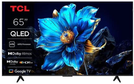 TCL T69C 65T69C 50'' QLED, TV Direct LED, TV 4K HDR, Smart TV alimentata da Google TV (Dolby Vision & Atmos, Game Master, Motion Clarity, compatibile con