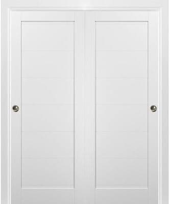 SARTODOORS Quadro 4115 White MDF Sliding Closet Bypass Doors