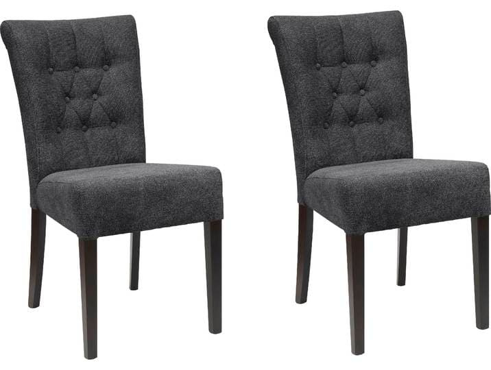 Esszimmerstuhl HOME AFFAIRE Queen , grau (anthrazit, wenge), B:46cm H:93cm T:64cm, Polyester, Stühle, Esszimmerstuhl, Polsterstuhl mit Knopfheftung, 2er, 4er oder 6er Set
