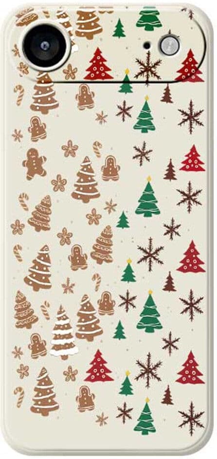 EIDERWOOD iPhone Air Jule Mobilcover - Fleksibelt Plastik - Kagemænd & Juletræer / Beige
