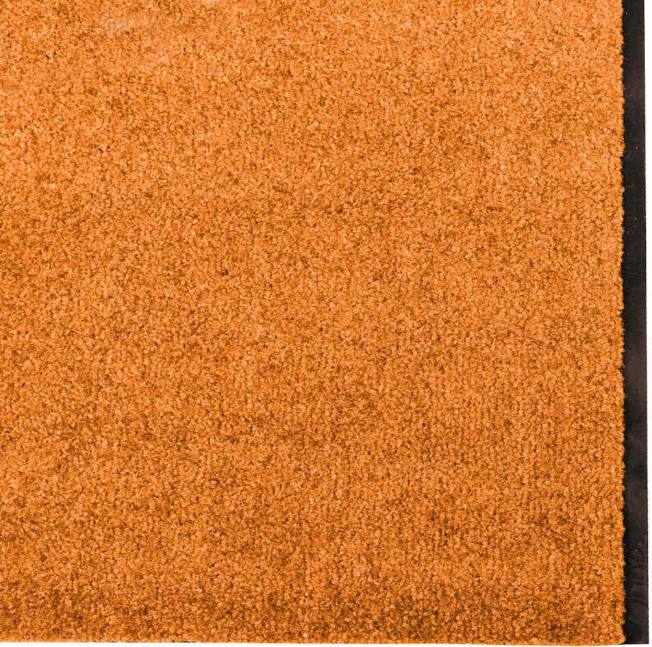 vidaXL Tapis d'entrée Orange et Noir 120 x 350 cm 100% Polyamide