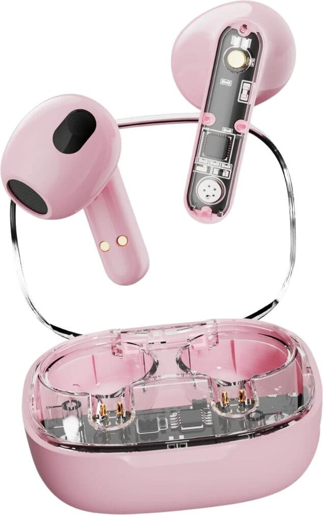 Streetz T150 True Wireless in-ear headset rosa/transparent