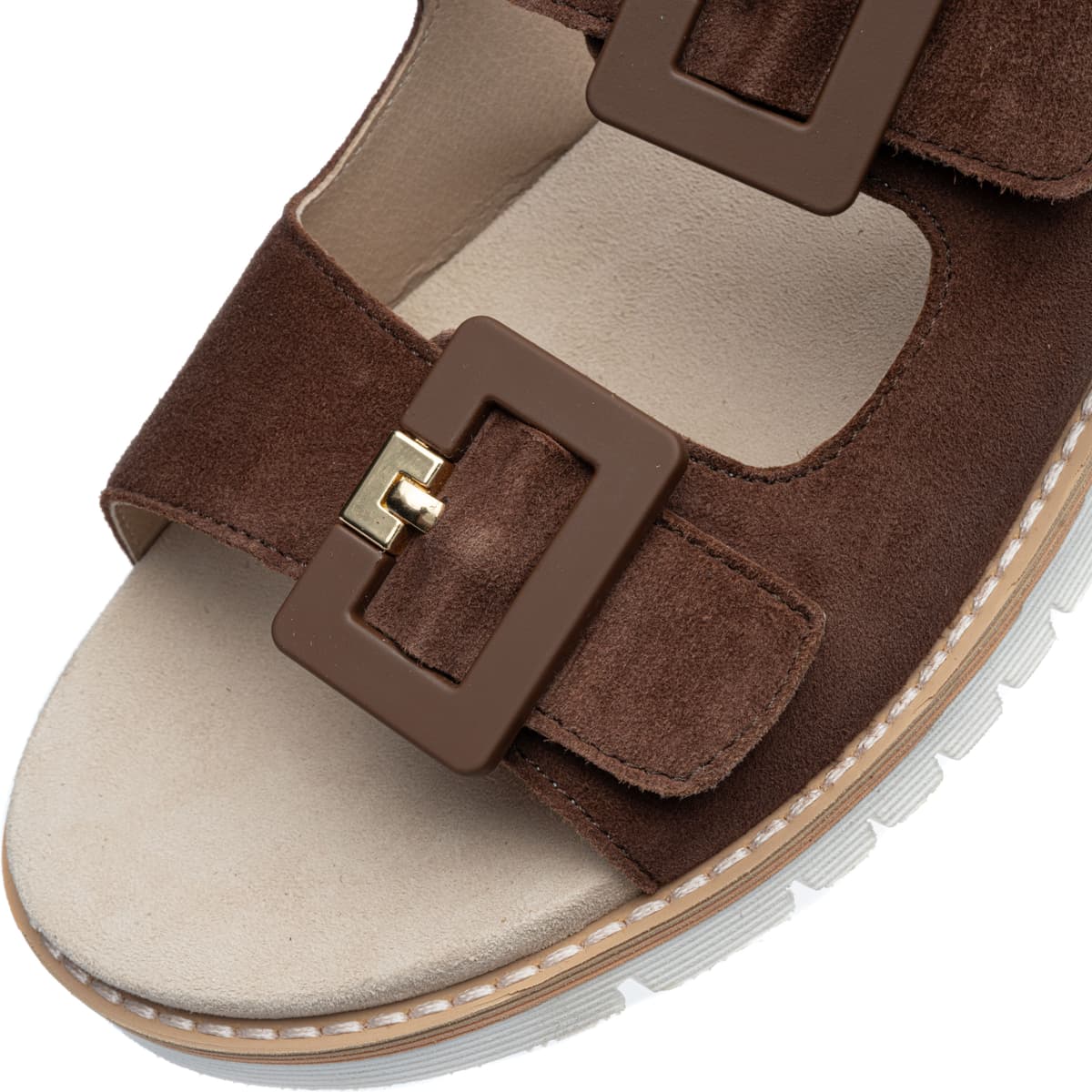 Pantolette ARA "KENT", Damen, Gr. 42, braun (mokka), Ziegenveloursleder, unifarben, Schuhe Pantolette, Schlupfschuh, Hausschuh, Bequemschuh in Komfortweite G (= weit)