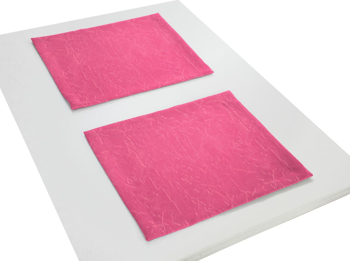 Platzset WIRTH "Lahnstein" Gr. 1, pink, B:40cm L:35cm, Obermaterial: 100% Polyester, Platzsets, Platzset pink B/L: 40cm x 35cm, 2 Stk., Polyester, eckig