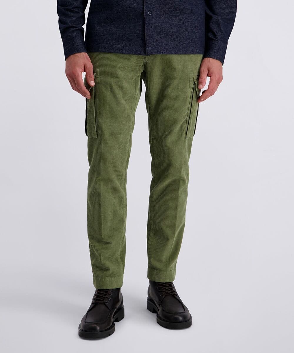 Cargohose PIERRE CARDIN "PC-Cean", Herren, Gr. 40, Länge 30, grün (dusty olive), Web, Obermaterial: 98% Baumwolle, 2% Elasthan, unifarben, regular fit lang, Hosen Cargohose, mit Cargo Taschen dusty olive 40, Länge 30