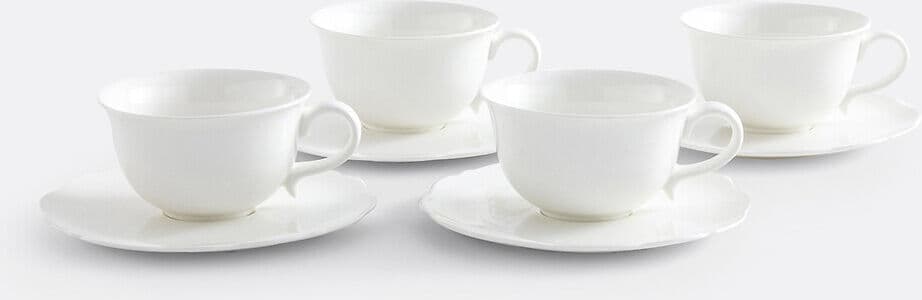 LA REDOUTE INTERIEURS Lot de 4 tasses à café et sous-tasses, Hirène