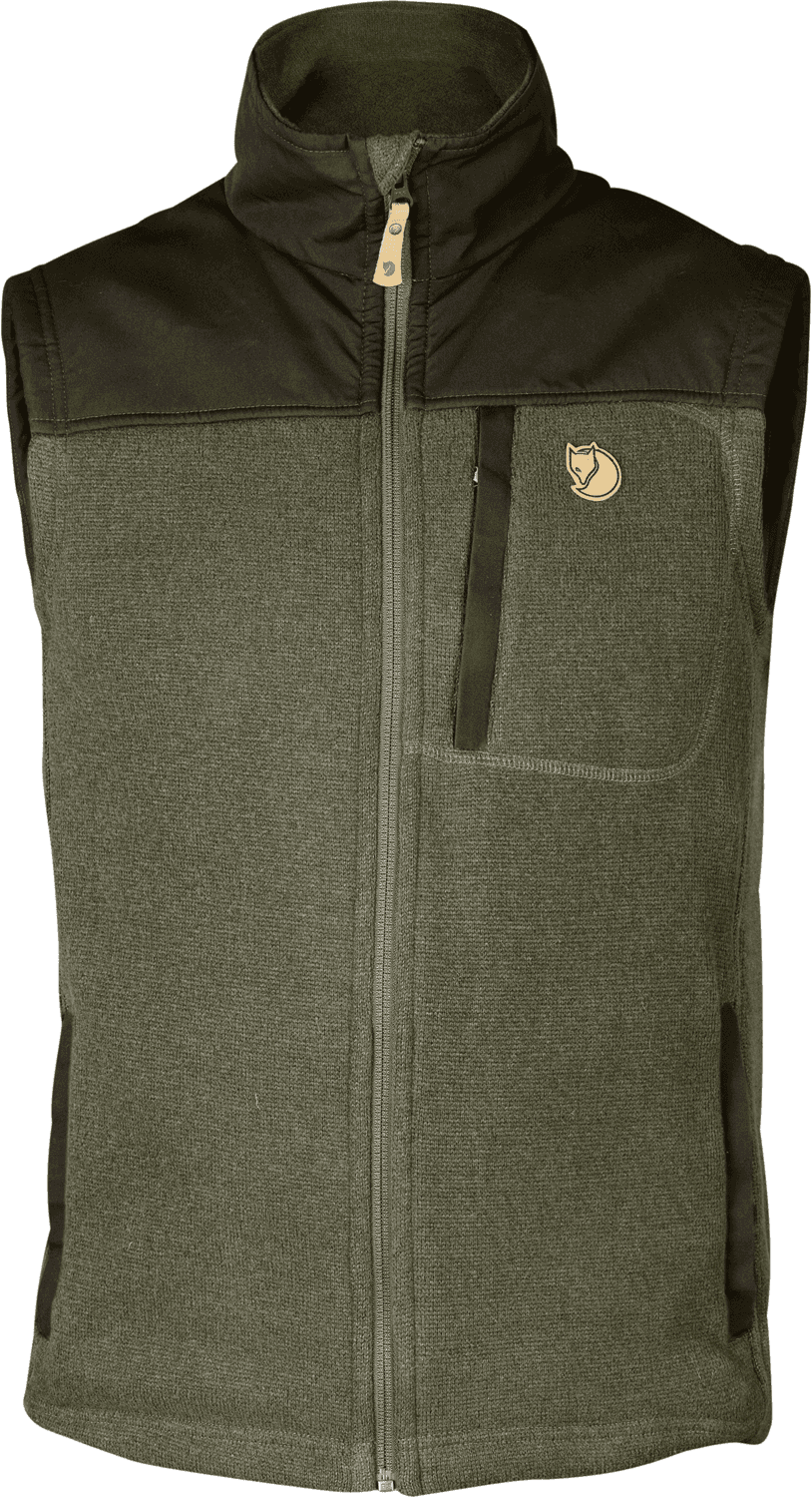Fjällräven Men's Buck Fleece Vest Laurel Green/Deep Forest Laurel Green-Deep Forest XS