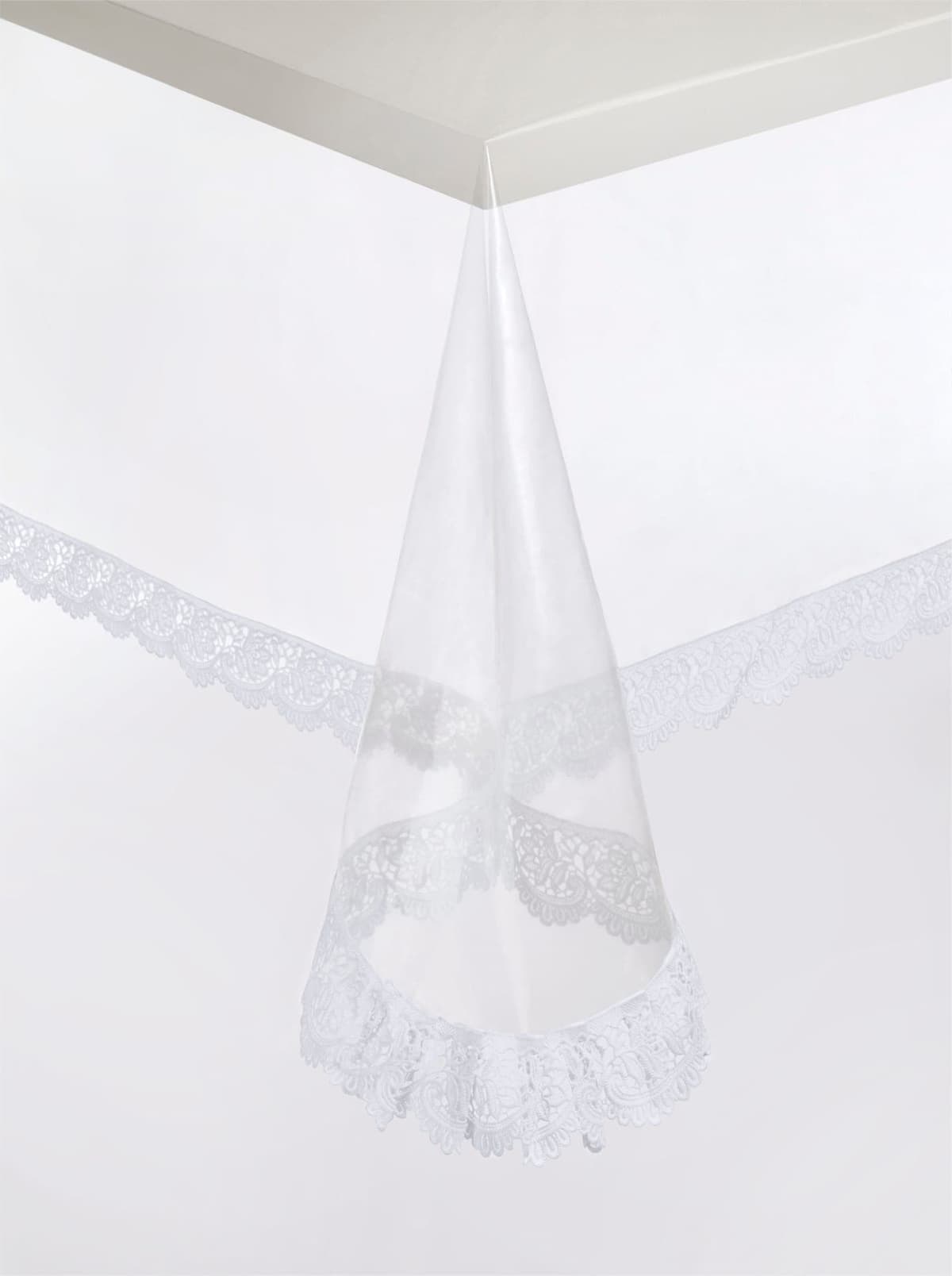 Tischdecke Gr. 3, transparent, B:130cm L:190cm, Tischdecken, Tischdecke transparent B/L: 130cm x 190cm, eckig