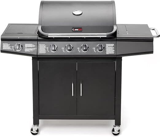 COSMOGRILL Deluxe 4+1 Gas Burner Grill Barbecue incl. Side Burner Powder Coated 4