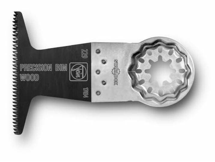 FEIN E-Cut Precision BIM-zaagblad, VE 1 st., breedte 65 mm, lengte 50 mm, opname Starlock, bimetaal met dubbelrijige Japan-vertanding voor alle houtmaterialen, gipsplaat en zachte kunststoffen