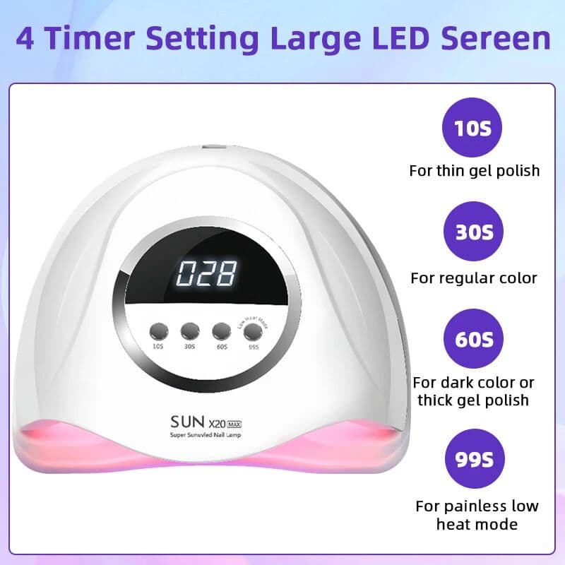 DianaBeauty 320W UV LED Nail Lamp 72LEDS Gel Polish Drying Lamp with Automatic Sensing 4 Timer Professional Nail Dryer Manicure Salon Tools