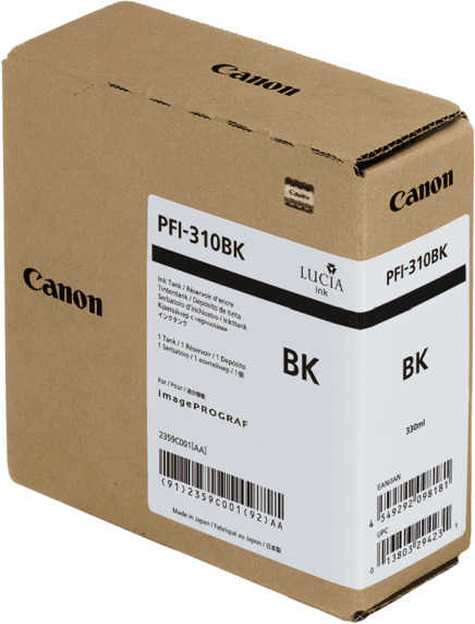 Canon Pfi-310mbk Blekk – Høy Kvalitet, 330 Ml (Can2359c001, Svart, 1 Eske) Svart