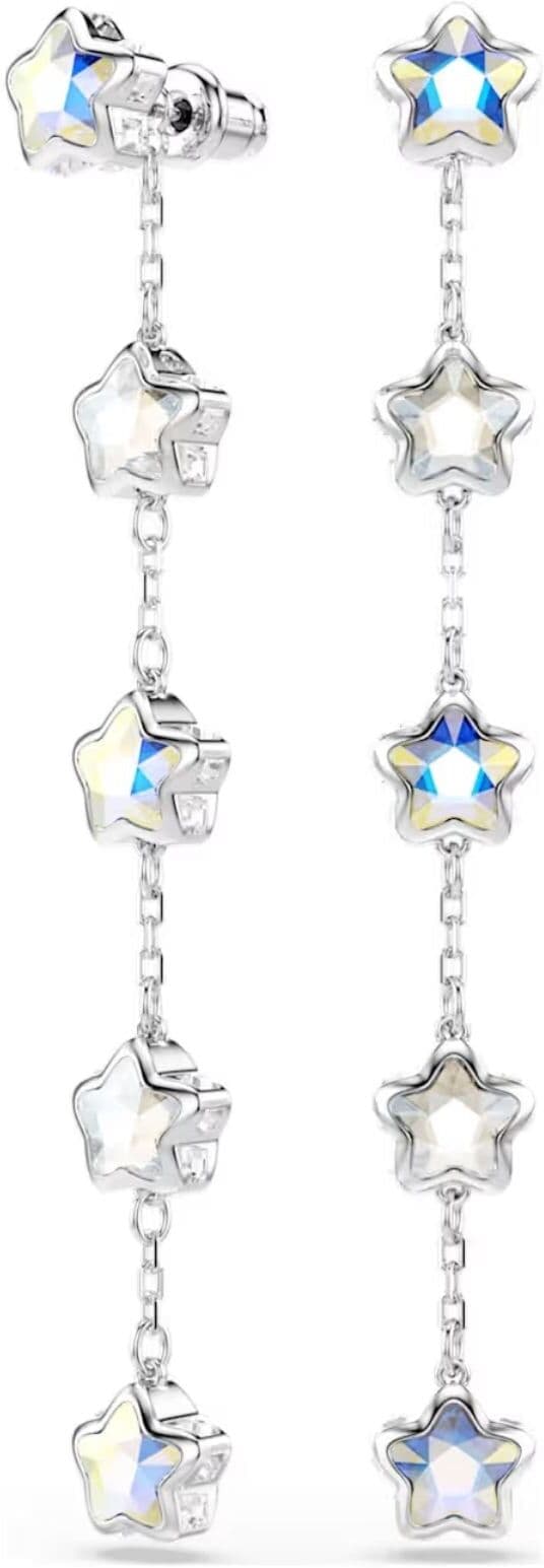 Swarovski Chroma korvakorut, vaalea metalli ja kirkkaat kristallit, 5754184
