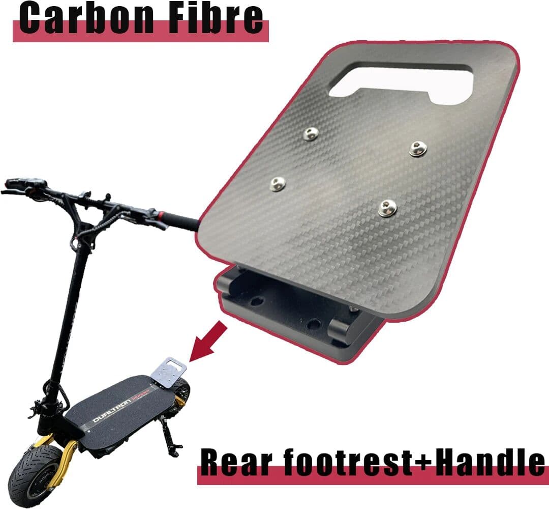 KWHEEL Carbon Fibre Rear Footrest Rear Pedal Bracket Handle Bar For Dualtron Scooter Thunder Achilleus Ultra Victor