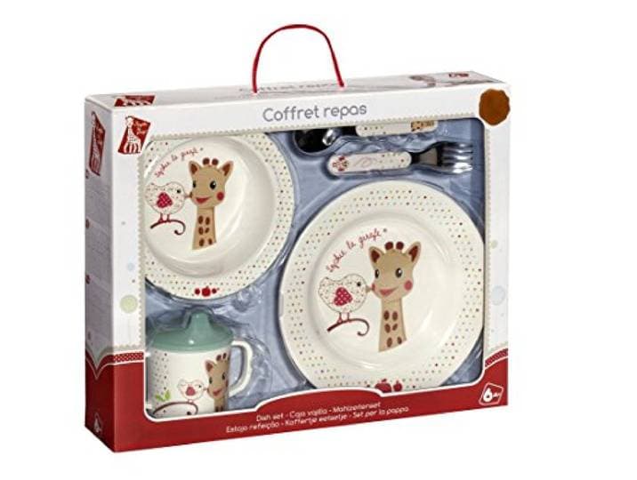 Sophie la girafe Schotel Set Gift Box - Kiwi Versie Platen, Sippy Cup, Bestek Set