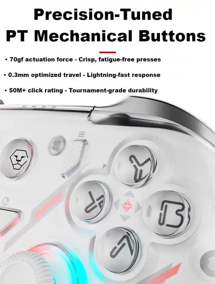 Aolion K20 TMR Joystick Console - Retro Gaming Controller for Switch Steam Android iOS Phone with Hall Effect And Ninten-Do Char