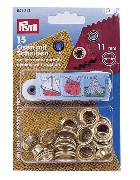 REIMO TENT Maljer Ø11 Mm Med Skiver I Messing 15 Stk
