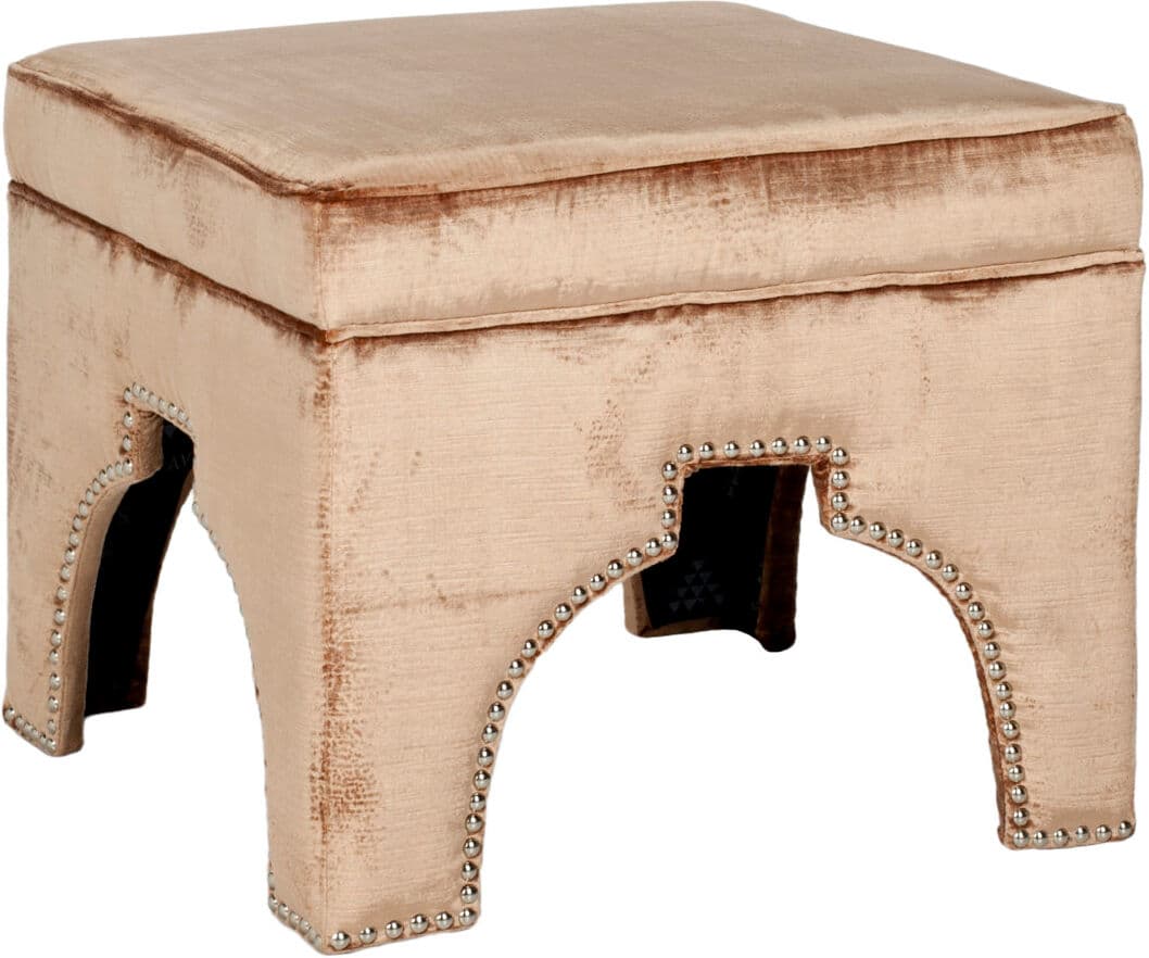 Rosdorf Park Campbell 54.1cm Wide Square Plaid Standard Ottoman Mink Brown 45.47cm H X 54.1cm W X 54.1cm D