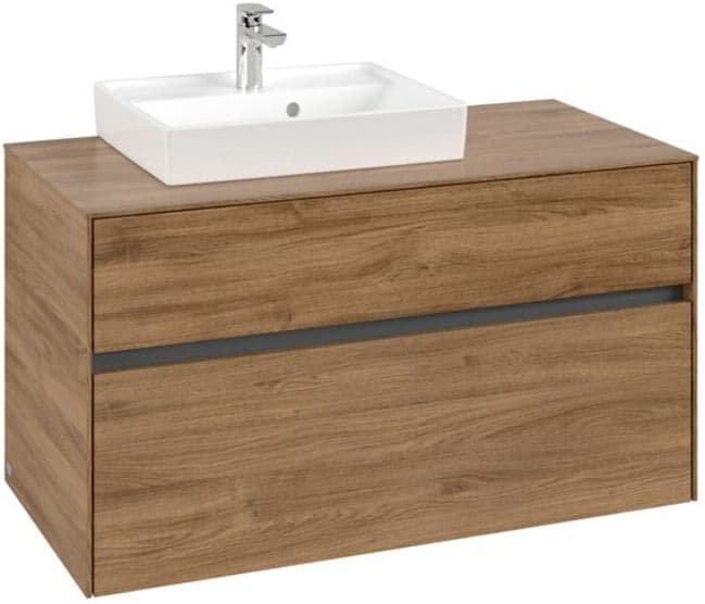 V&B; Meuble sous lavabo Collaro 100x54,8x50 cm, LV gauche, chêne Kansas ; Villeroy & Boch (C01400RH)