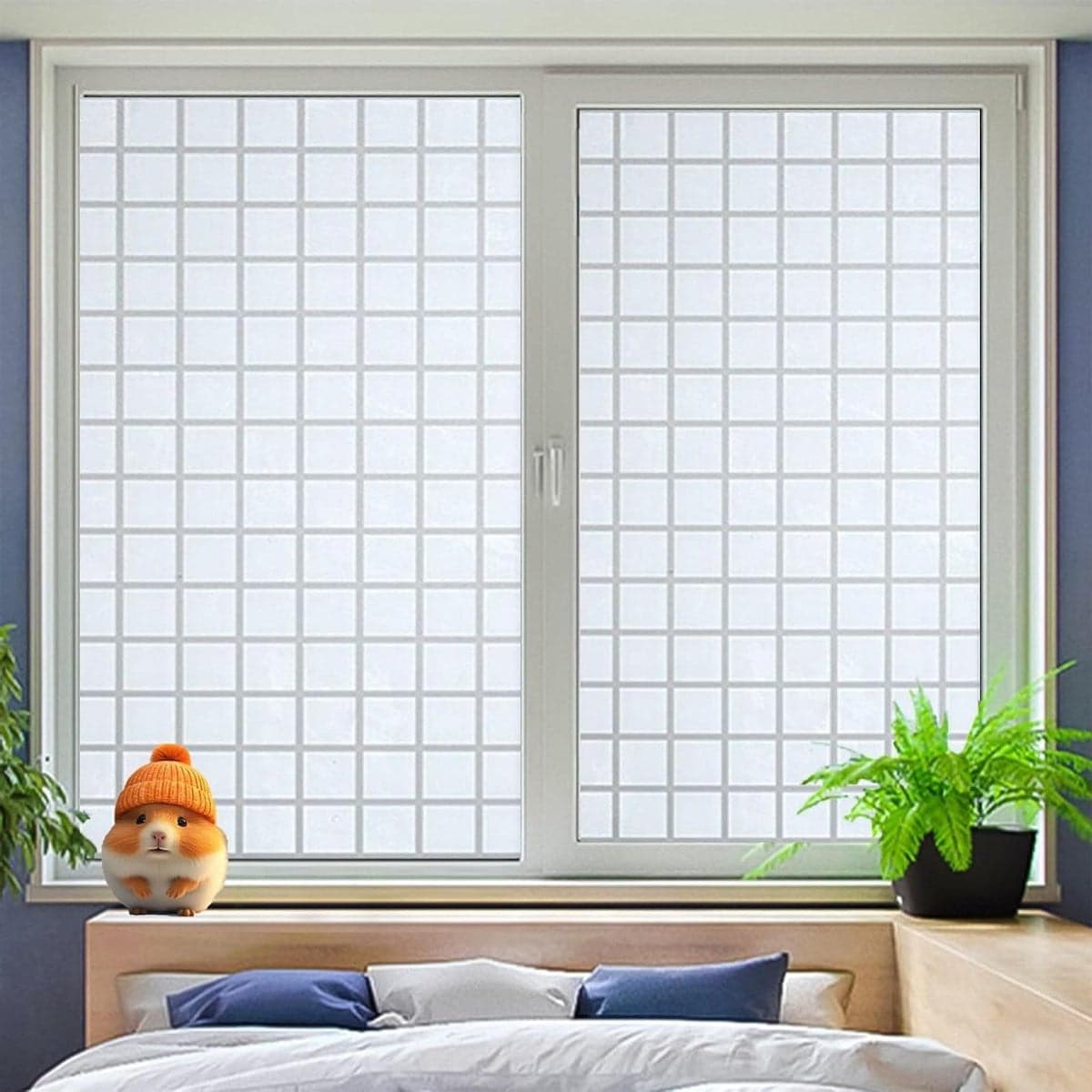 Matte privacyfolie voor ramen - Anti-inkijk raamfolie met zelfklevende statische hechting - 50 x 110 cm