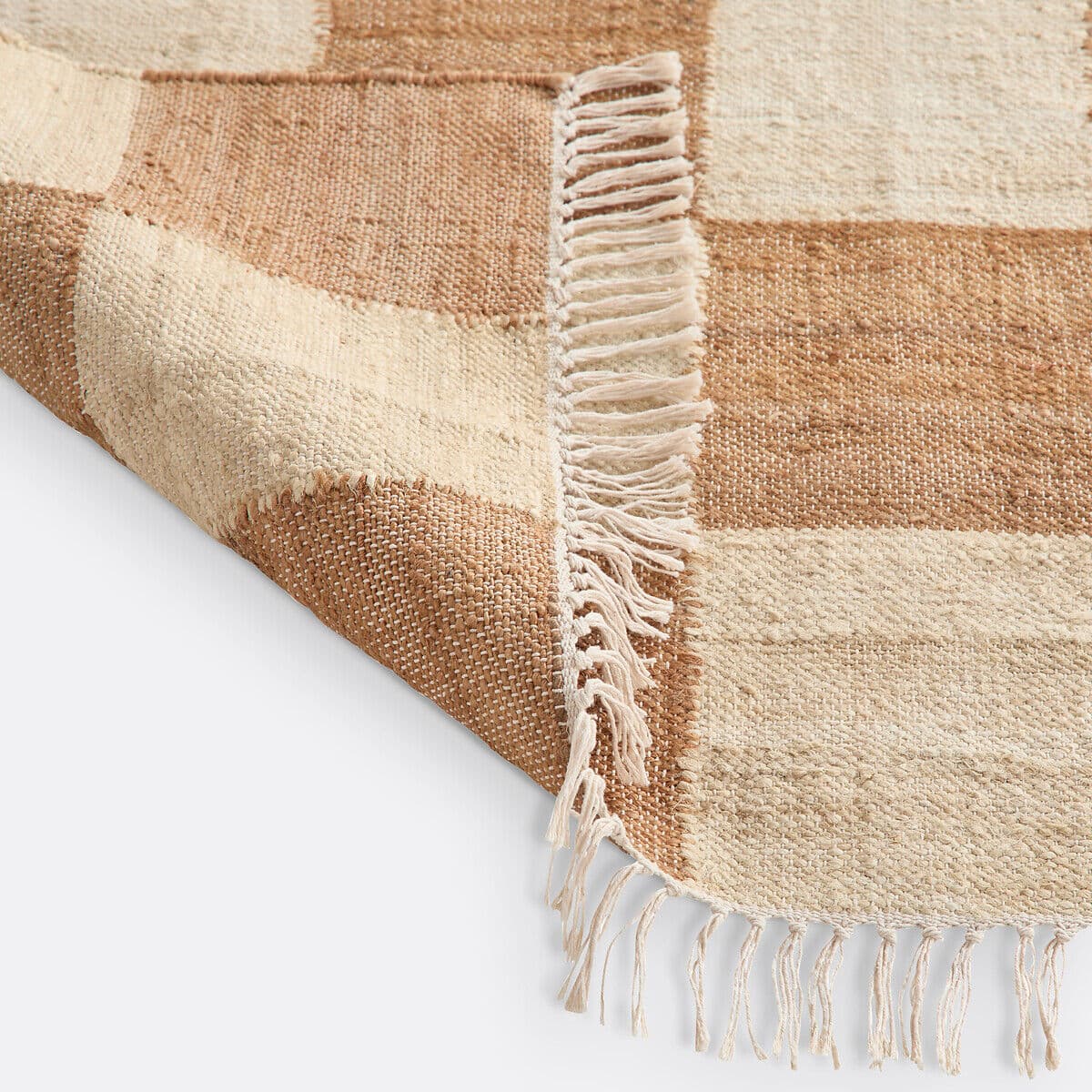 LA REDOUTE INTERIEURS Tapis 78% jute, motif damier, Ionisa