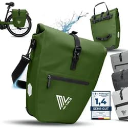2in1 Fahrradtasche für Gepäckträger „CAPAX“ 25L - Olivgrün - Bestseller,oft gekauft