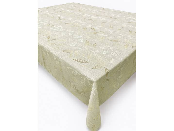 Tischdecke GOODPRODUCT Raffon, Leinenoptik, Dekoration, 1 Stück Gr. 2, beige (taupe), B:160cm L:130cm, Polyester, Tischdecken, Tischdecke, Leinenoptik,Blattmotiv, Wohn - Esszimmer