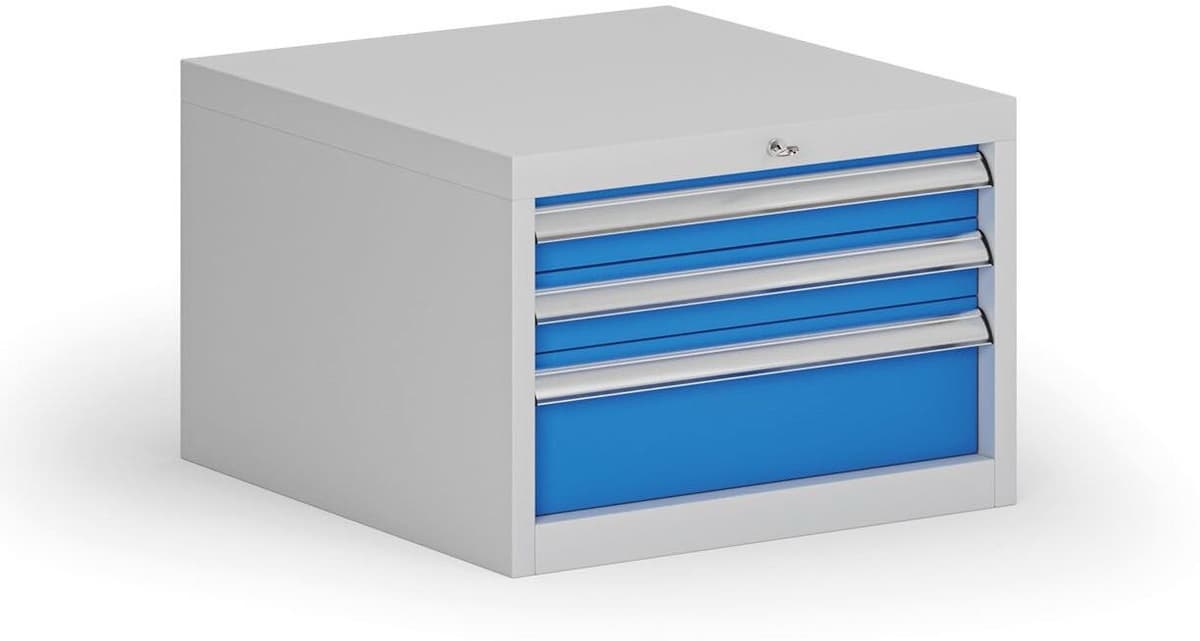 B2B Partner Kontener warsztatowy do zawieszenia G8, 3x szuflada, 560 x 600 x 383 mm, niebieski