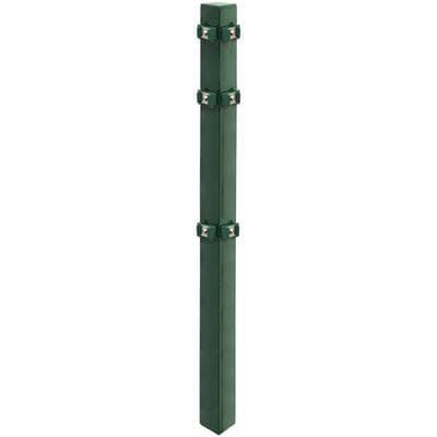 Eckpfosten ARVOTEC "EXCLUSIVE 120", grün, B:6cm H:120cm, Metall, Zaunpfosten, 6x6 cm für Mattenhöhe 120 cm, zum Einbetonieren
