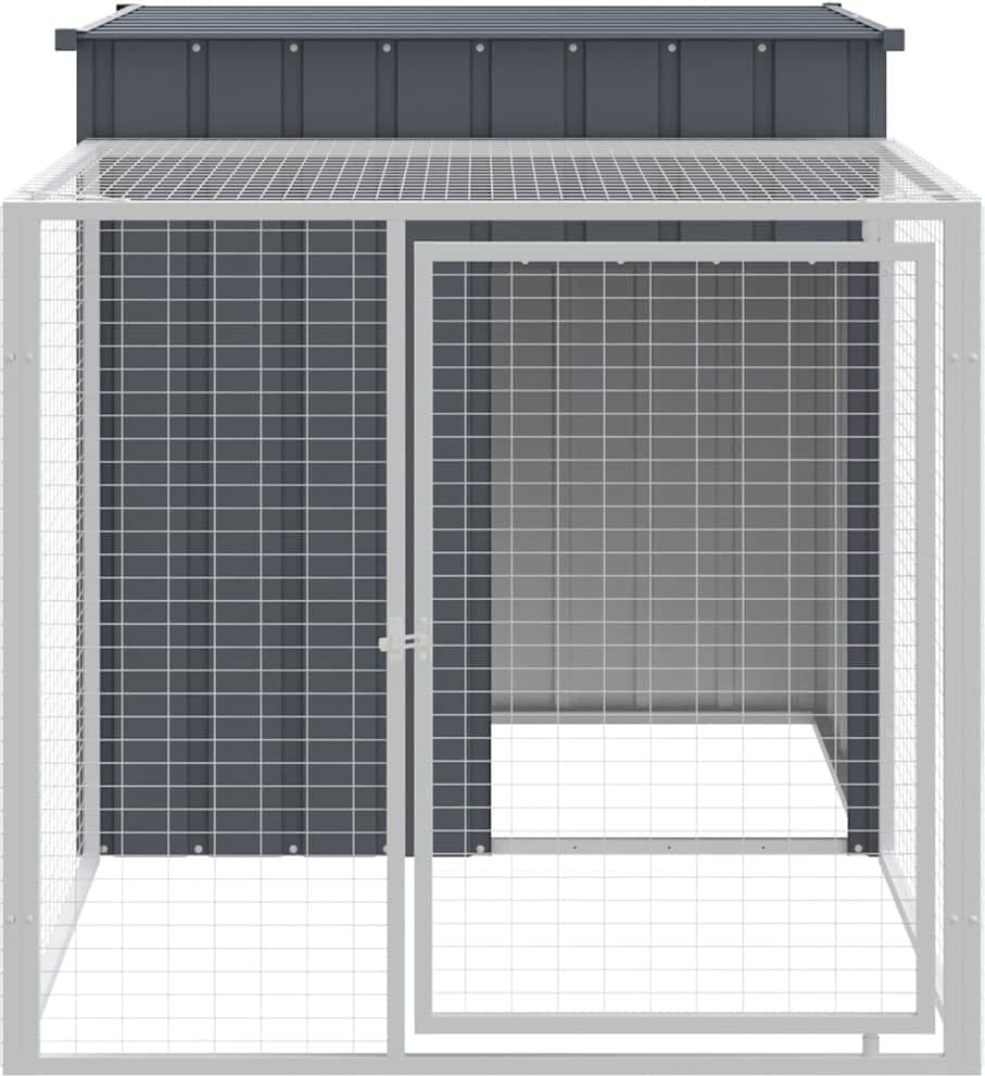 vidaXL Cage à poulets avec enclos anthracite 110x201x110 cm