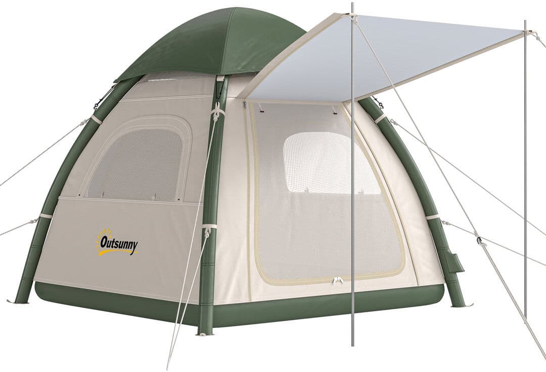 Outsunny 3 Person Tent Beige 3 Person