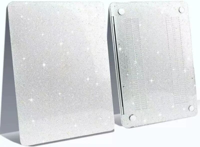 LS Bling Glitter Crystal Clear Laptop Case For Macbook Neo A3404 2026 Air 13 15 Pro 14 13 16 M4 M3 M2 M1 M5 A2681 A2337 A2338 A1466