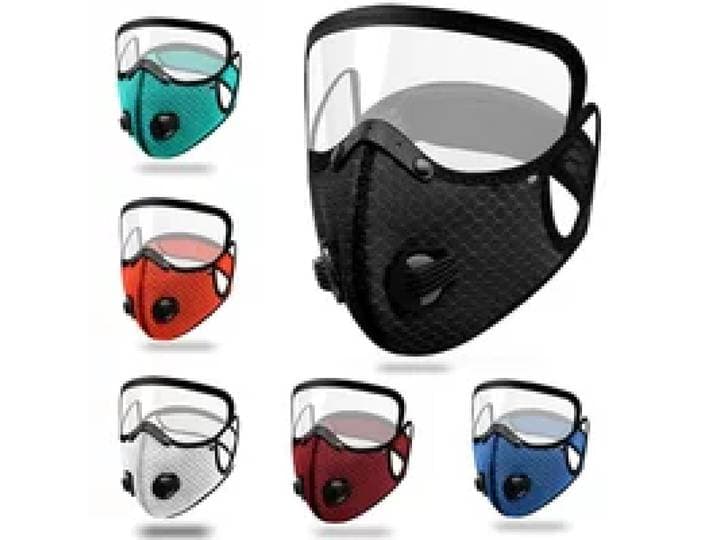 Winterfietsen Anti-condens actieve koolmasker Stofdicht Winddicht Warm fietsmasker Mountainbike met luchtventiel Stofmasker