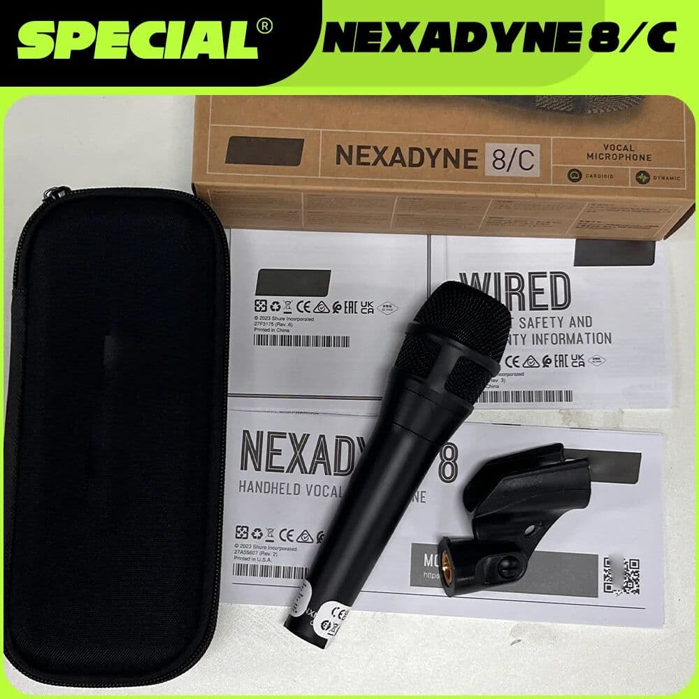 ZODU Nexadyne 8/C Dynamic Vocal Microphone with Dual Sensor for Excellent Sound Performance Singing Voice Recording Speech Conference