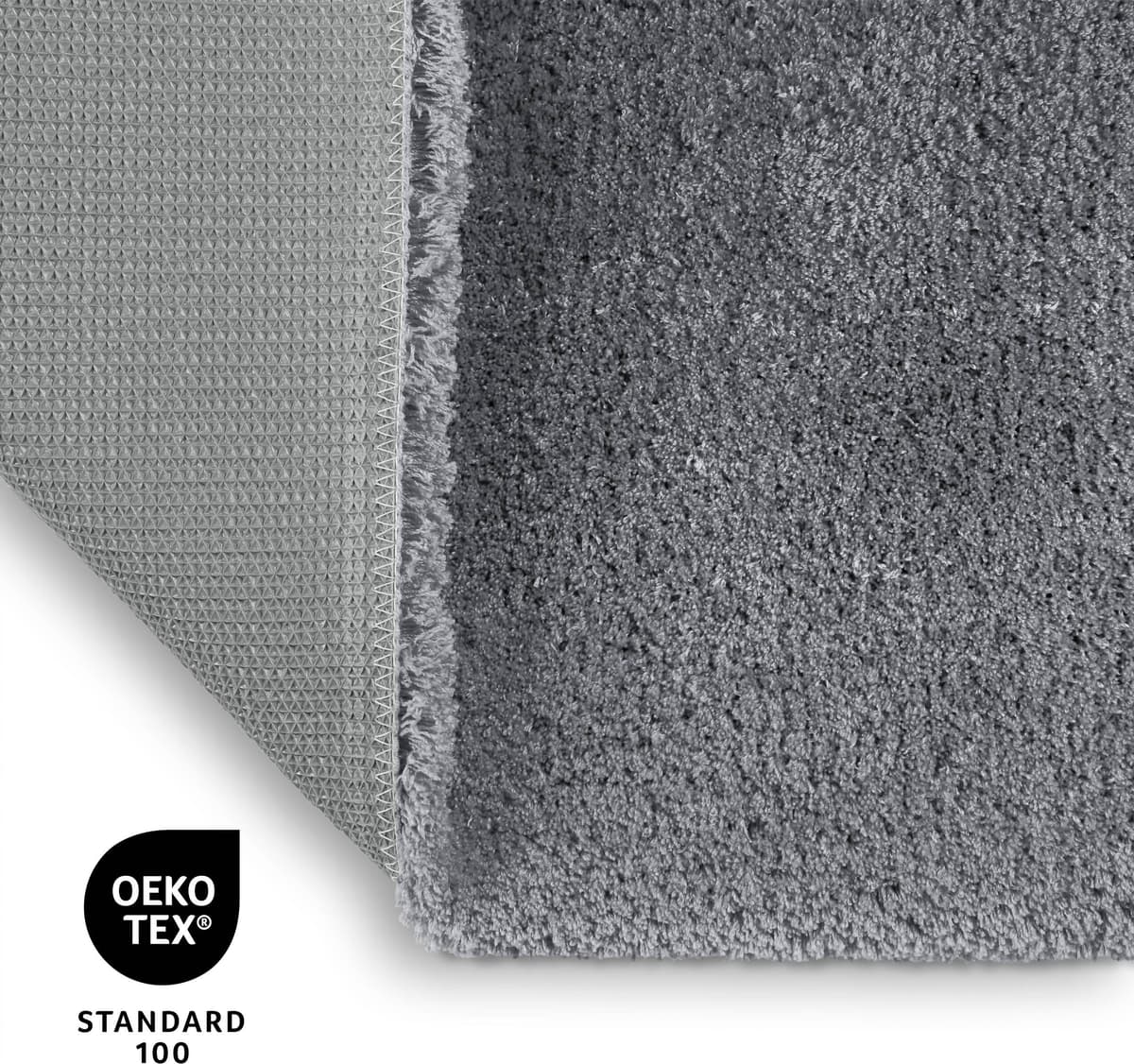 Badematte OTTO HOME "Kaarin, uni, viele Farben, Badvorleger, Badezimmer Teppich", grau (schiefer grau), H:30mm, Polyester, Badematten, Badematte, Badteppich, getuftet, flauschig, hochflor, große Farbauswahl
