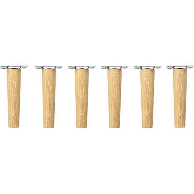 Möbelfuß HAMMEL FURNITURE "Mistral Bein, Stützfuß", beige (eiche weiß pigmentiert), B:3,5cm H:14cm Ø:3,5cm, Massivholz, Möbelfüße, Möbelfuß, (6 stk.), Holz, in mehreren Farben, Höche: 14 cm