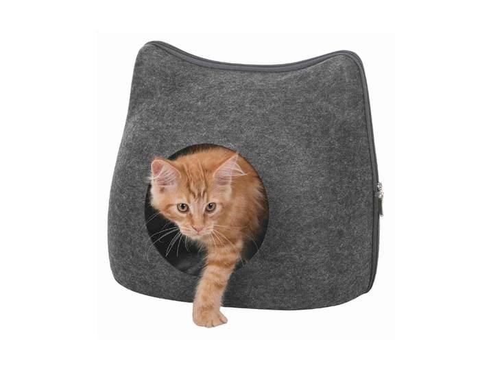Tierhöhle TRIXIE Trixie Kuschelhöhle Cat Filz , grau, B:35cm H:38cm, Polyester, Tierhäuser, Tierhöhle