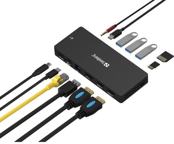 Sandberg Usb-C 13 I 1 Docking Station, Sort
